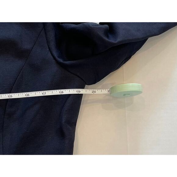 NWT Coldwater Creek Navy Linen Blend Embroidered Blazer / Jacket & Tank Set, 8 - Picture 11 of 15